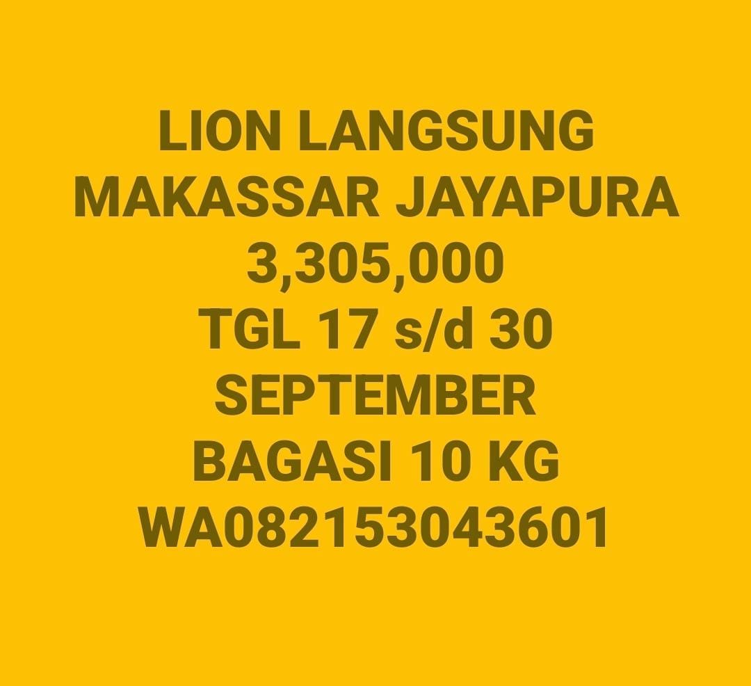 LION AIR Makassar - Jayapura