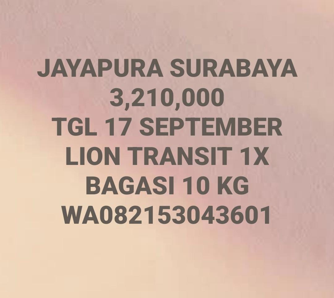 LION AIR Jayapura - Surabaya