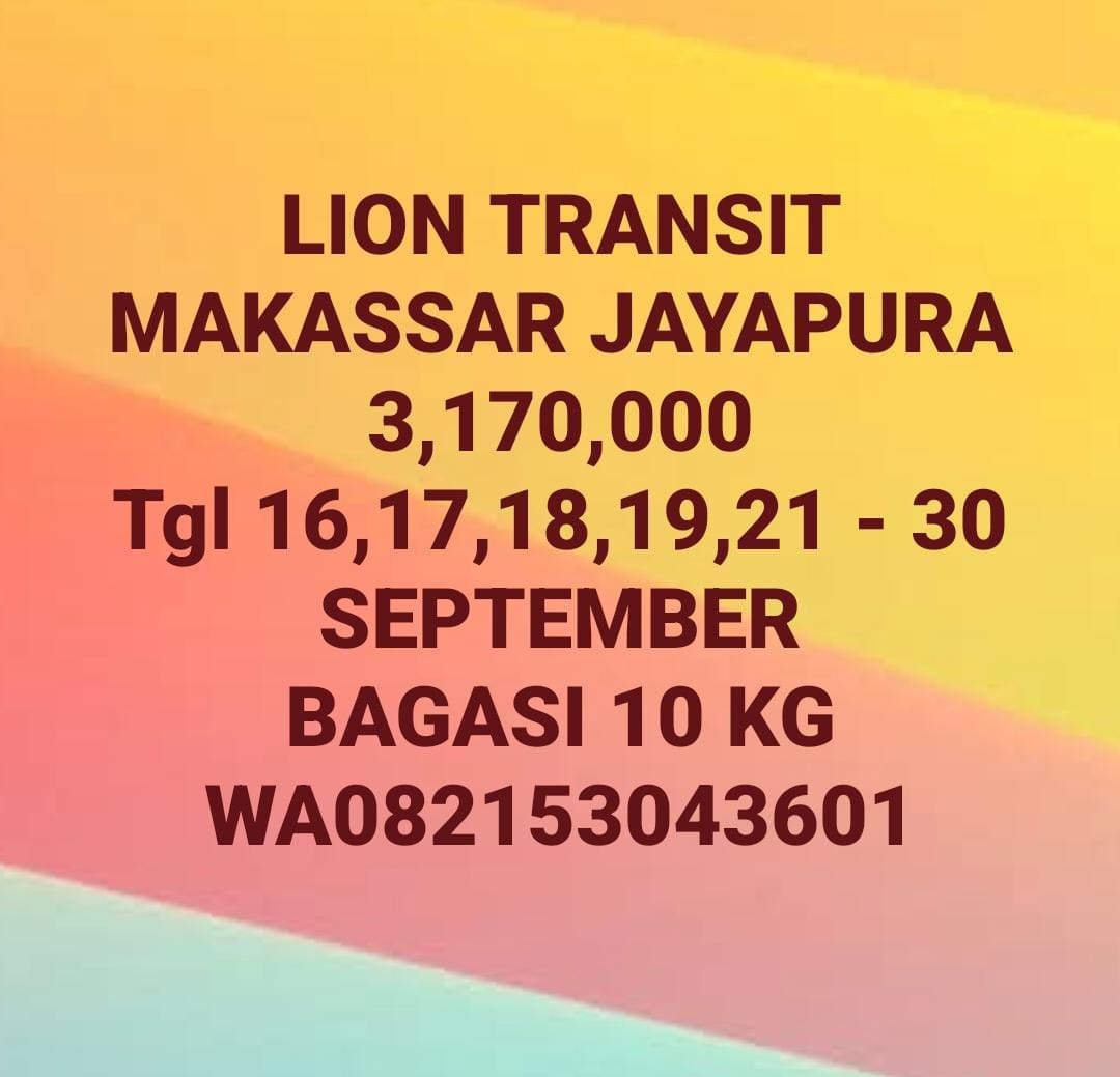 LION AIR Makassar - Jayapura